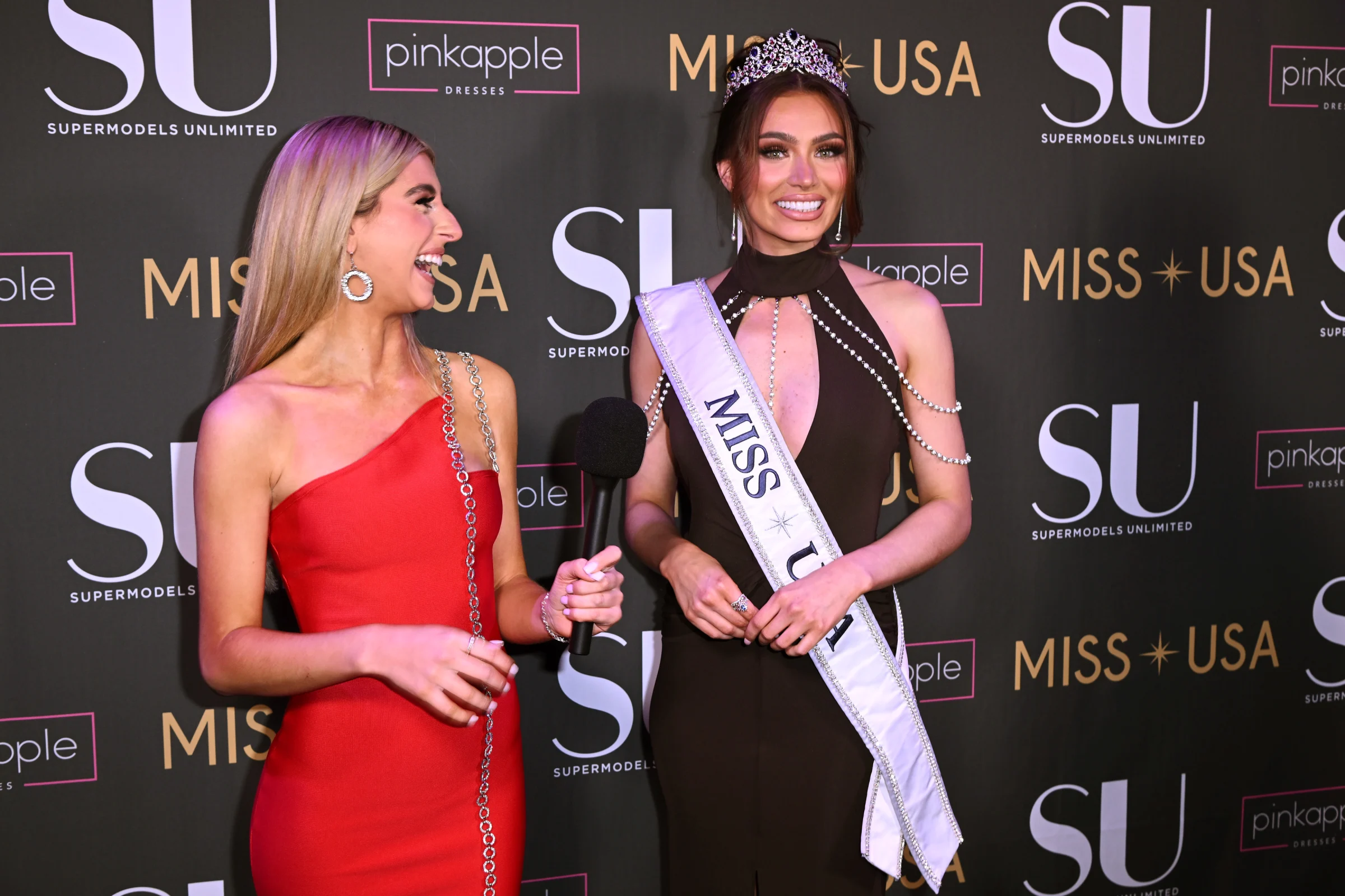 Noelia Voigt, Miss USA 2023, at a NYFW event on Feb. 10. (Chance Yeh/Getty Images) (Chance Yeh via Getty Images)