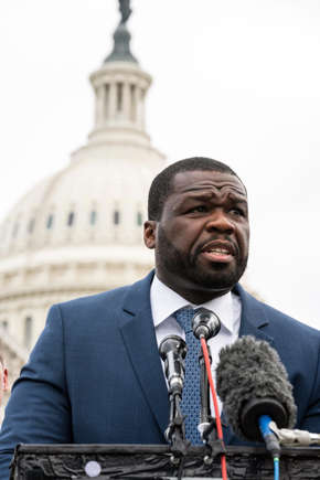 Rapper and entrepreneur Curtis "50 Cent" Jackson visits D.C. on Wednesday.