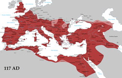 The Roman Empire ruled the Mediterranean and much of Europe, Western Asia and North Africa.